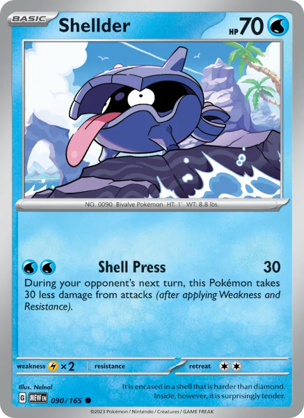 Shellder #90/165 Scarlet & Violet 151 Near Mint Pokemon Card