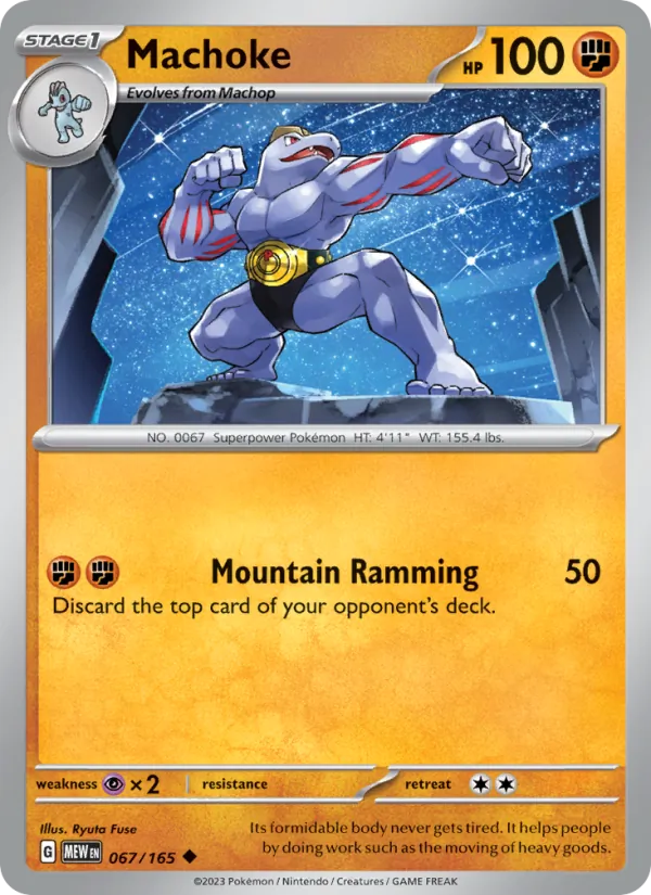 Machoke #67/165 Scarlet & Violet 151 Near Mint Pokemon Card