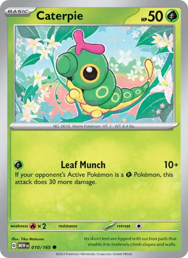 Caterpie #10/165 Scarlet & Violet 151 Near Mint Pokemon Card