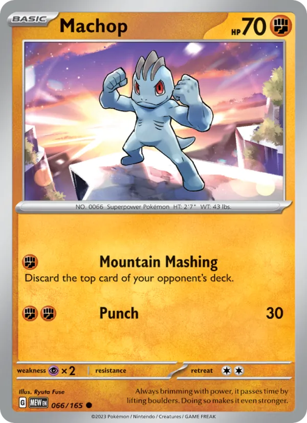 Machop #66/165 Scarlet & Violet 151 Near Mint Pokemon Card