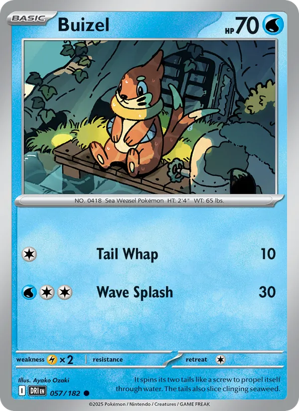 Buizel - Destined Rivals - #057 - Near Mint - Pokemon Card