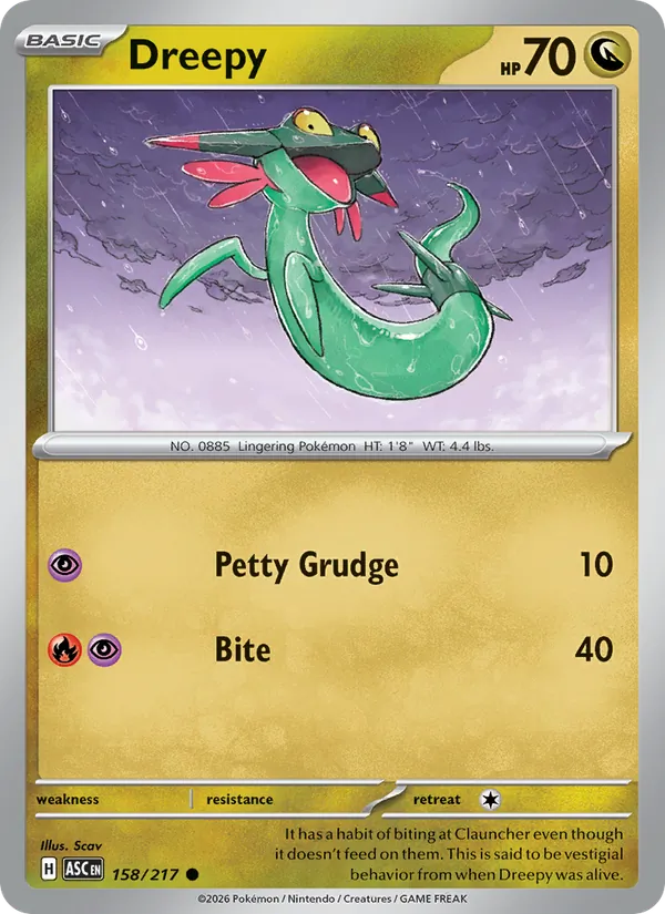 Dreepy - Ascended Heroes - #158 - Near Mint - Pokemon Card