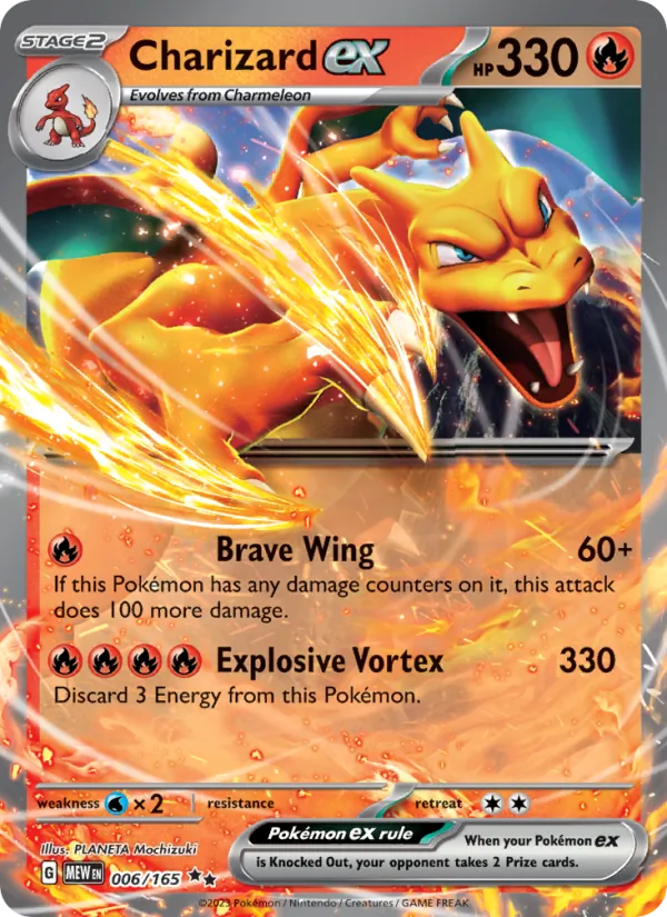 Charizard ex #6/165 Scarlet & Violet 151 Near Mint Pokemon Card