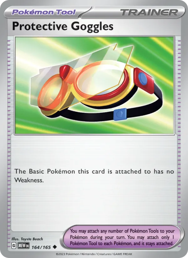Protective Goggles #164/165 Scarlet & Violet 151 Near Mint Pokemon Card