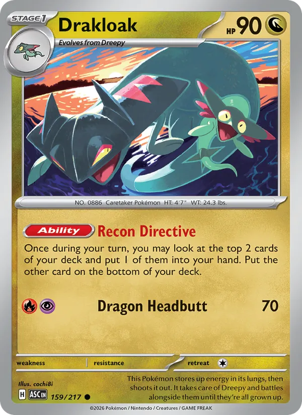 Drakloak - Ascended Heroes - #159 - Near Mint - Pokemon Card