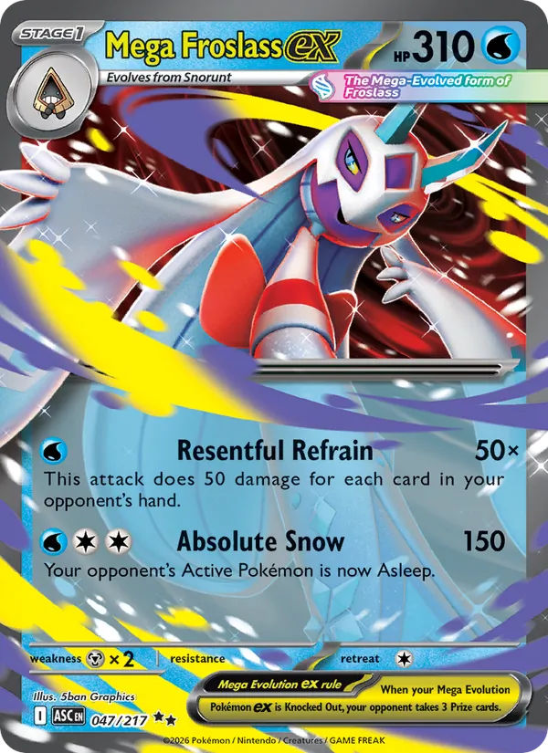 Mega Froslass ex - Ascended Heroes - #047 - Near Mint - Pokemon Card