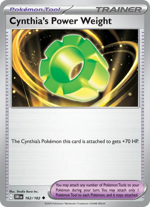 Cynthia's Power Weight - Destined Rivals - #162 - Near Mint - Pokemon Card