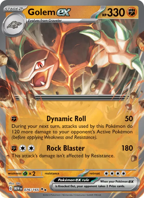 Golem ex #76/165 Scarlet & Violet 151 Near Mint Pokemon Card