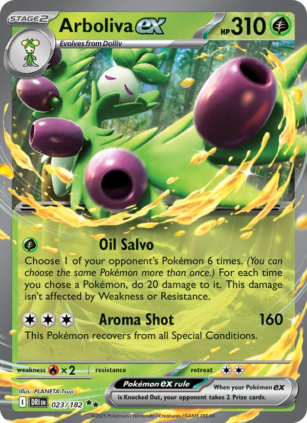 Arboliva ex - Destined Rivals - #023 - Near Mint - Pokemon Card