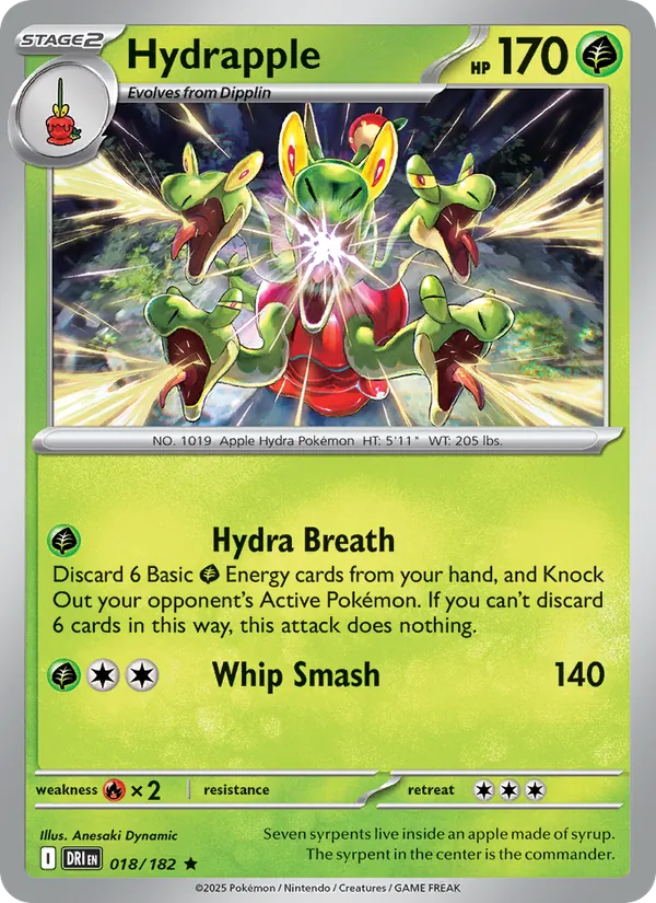 Hydrapple - Destined Rivals - #018 - Near Mint - Pokemon Card