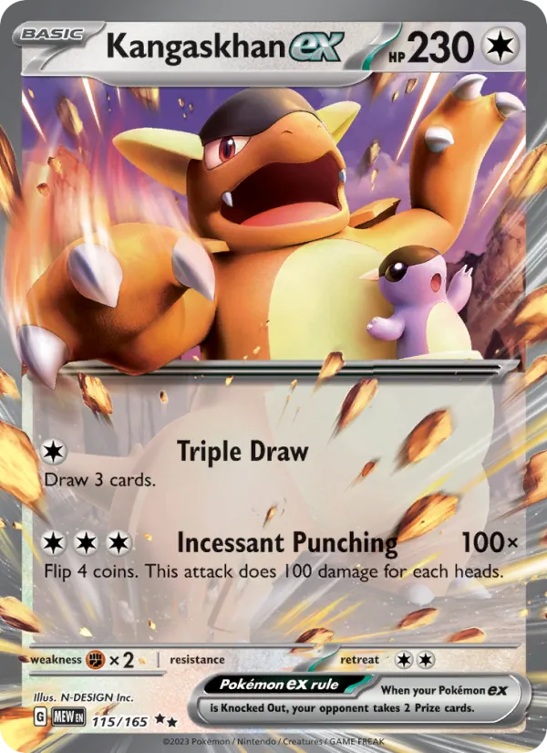 Kangaskhan ex #115/165 Scarlet & Violet 151 Near Mint Pokemon Card