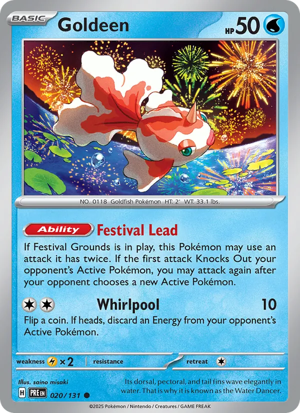 Goldeen - Prismatic Evolutions - #20 - Near Mint - Pokemon Card