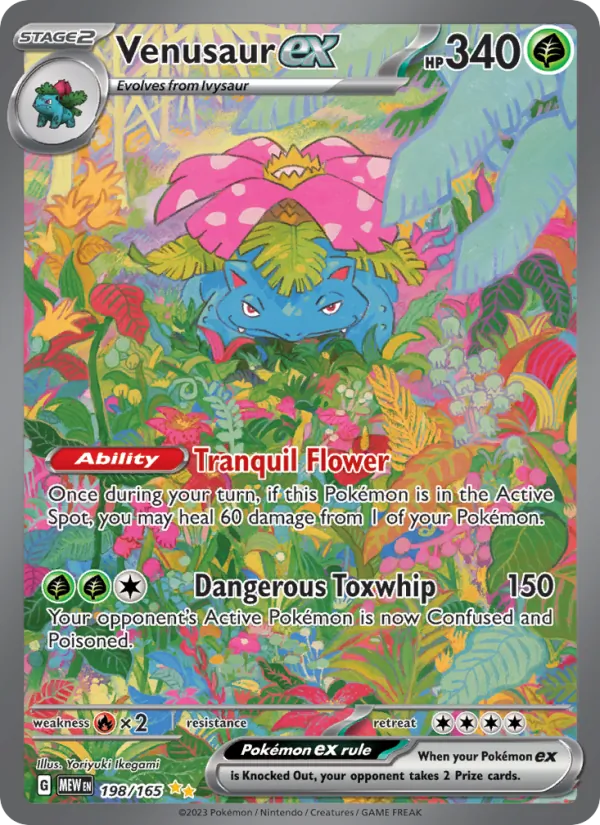 Venusaur ex #198/165 Scarlet & Violet 151 Near Mint Pokemon Card